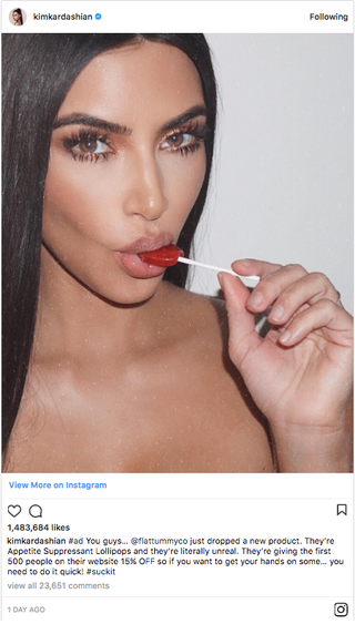 Illustration for article titled Kim Kardashian's Beautiful, Sinister Weight-Loss Sponcon